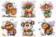 Whimsical Fuzzy Bee PNG Clipart, a Seasonal Illustration by Craft Nest (Thumbnail 4 of 6)