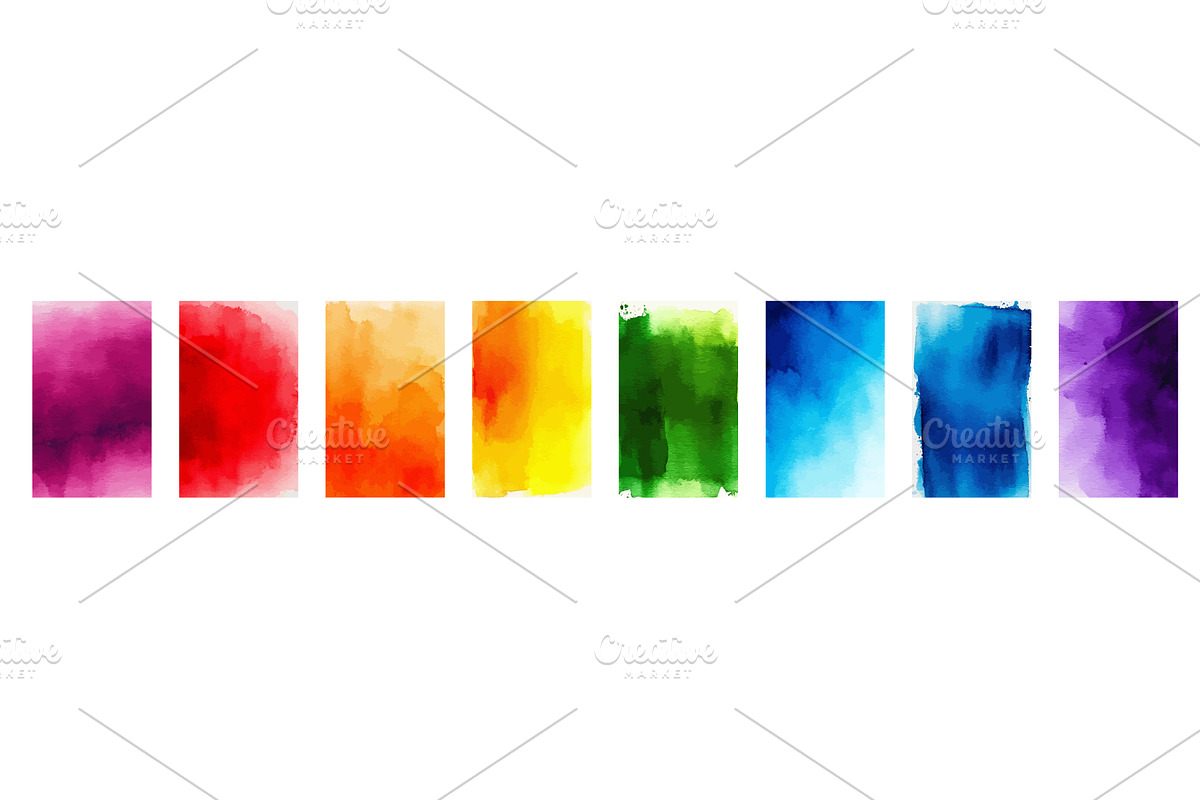 Watercolor colored stretch marks on, an Illustration by Nenahliadava Design