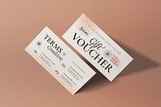 Coral Minimalist Gift Voucher, a Card Template by graphicook (Thumbnail 3 of 3)