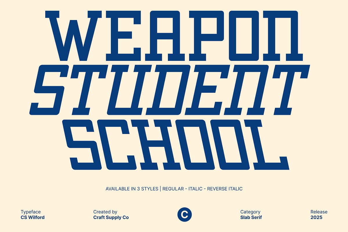 CS Wilford – Slab Serif Font, a Slab Serif Font by Craft Supply Co. (Photo 2 of 8)