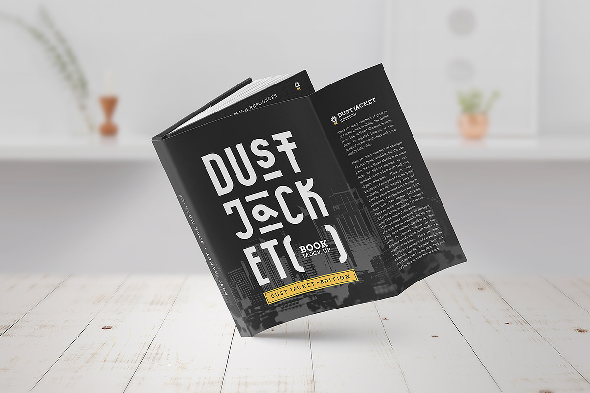 Book Mock-Up / Dust Jacket Edition, a Books & Magazine Mockup by PuneDesign (Photo 2 of 12)