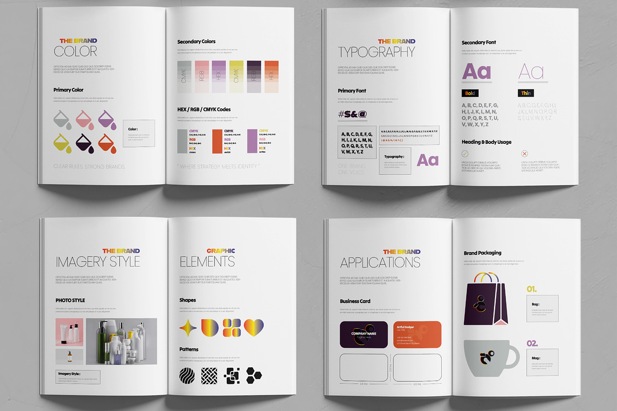 Brand Identity Guideline Brand Book, a Print Template by MightyDesign (Photo 3 of 6)