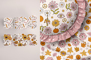 Retro Groovy Autumn Halloween, an Illustration by Cozy pattern shop (Thumbnail 10 of 11)