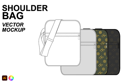Shoulder Bag Vector Sketch Mockup