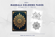 24 Coloring Pages Digital Mandala, a Graphic by Wilin Digital (Thumbnail 1 of 3)