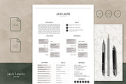 Modern Creative CV / Resume Template, a Resume Template by Jack Laurie Design (Thumbnail 1 of 4)