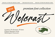 Welcrast Elegant Signature Script, a Script Font by Letterena Studios Script (Thumbnail 1 of 10)