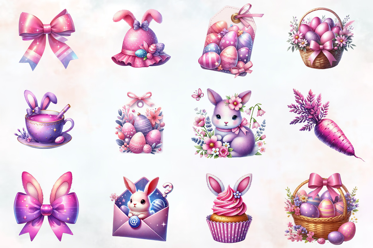 Pink & purple Easter sublimation, an Illustration by RobertsArt (Photo 6 of 7)