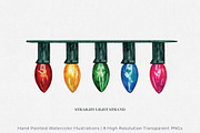 Holiday Lights Watercolors, an Illustration by Jeanette Pidi Design (Thumbnail 4 of 6)