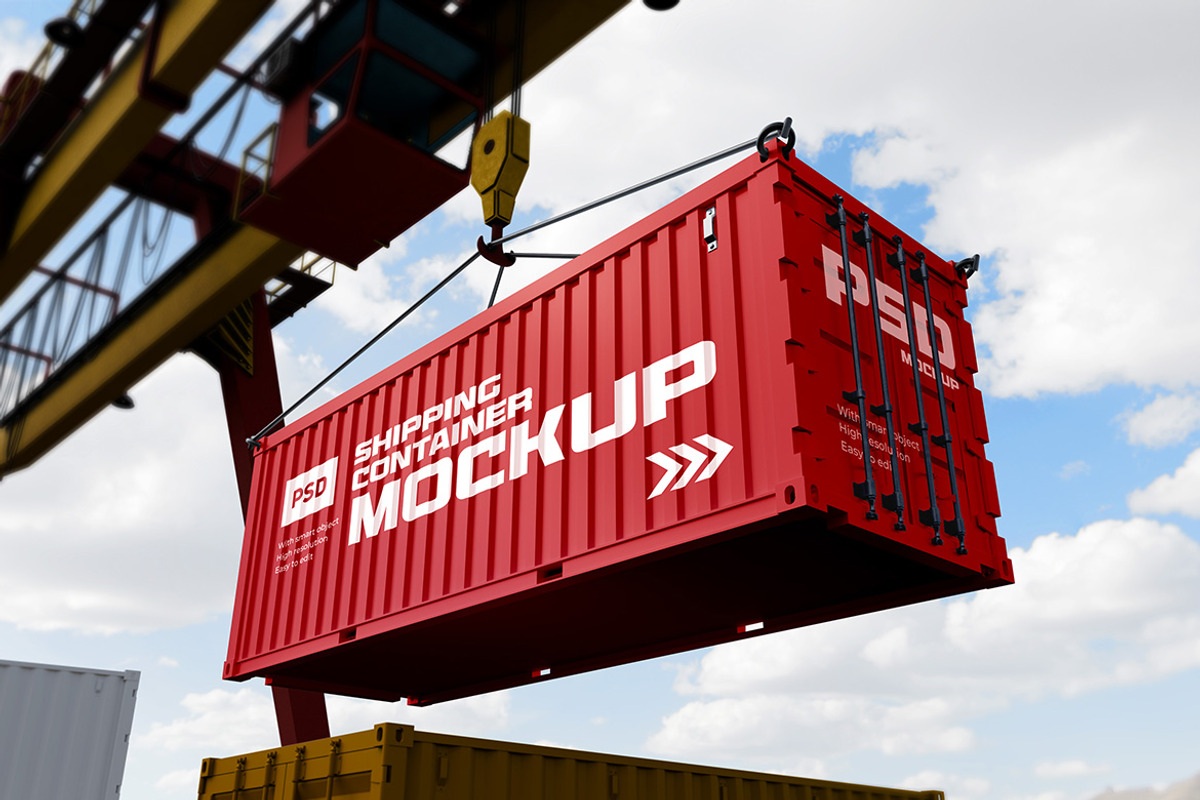 Shipping Container Mockup, a Cups & Container Mockup by Artlogs x Modaldesain (Photo 3 of 4)