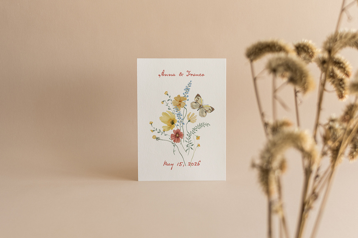 Sunset Wildflowers Delicate Flora, a Decorative Illustration by SunnyAfternoons (Photo 5 of 15)