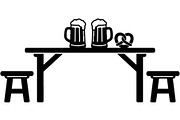 Oktoberfest Beer Table Silhouette, an Object Graphic by Gfx_Store (Thumbnail 12 of 16)