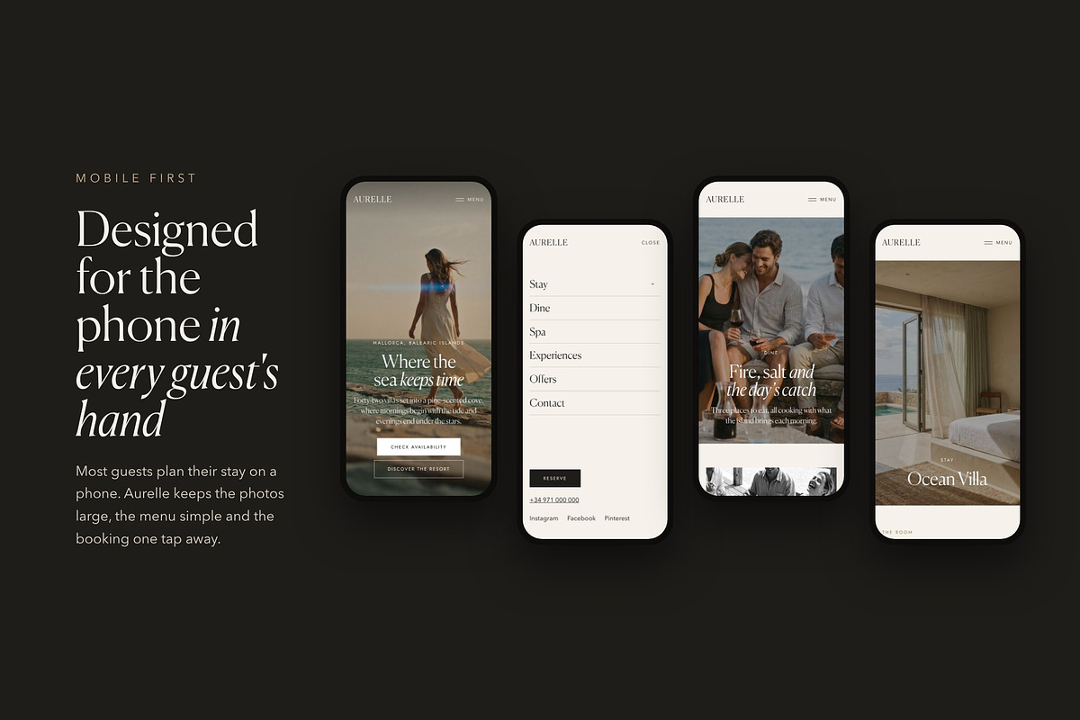 Aurelle Luxury Hotel & Resort Theme, a WordPress Template by Tomasz Ganclerz (Photo 10 of 18)