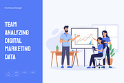 Team Analyzing Digital Marketing, a Person Illustration by Partikusi Design (Thumbnail 1 of 3)