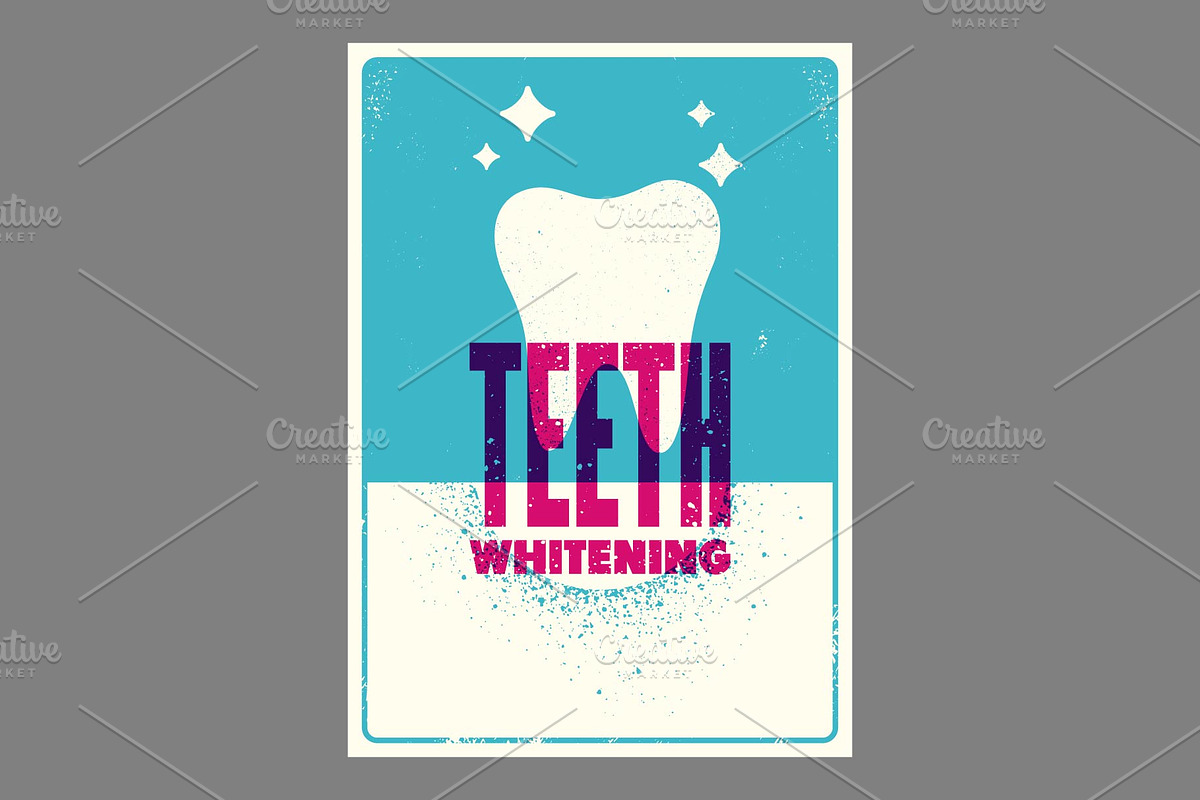 Dentistry grunge vector poster set., a Healthcare Illustration by PoPaShop (Photo 2 of 8)