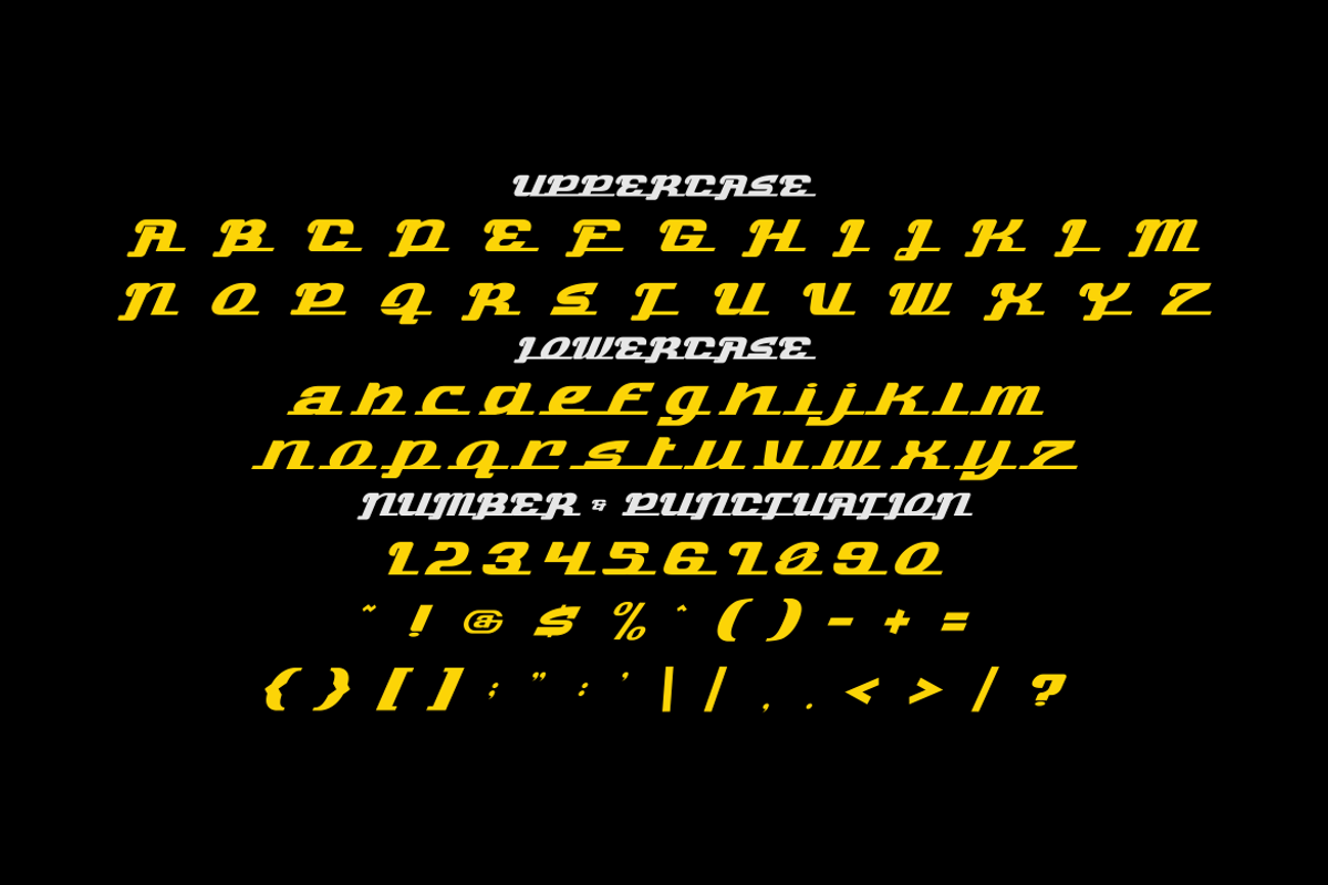 Turbo Strike Race Font, a Font by PutraCetol Studio (Photo 6 of 6)