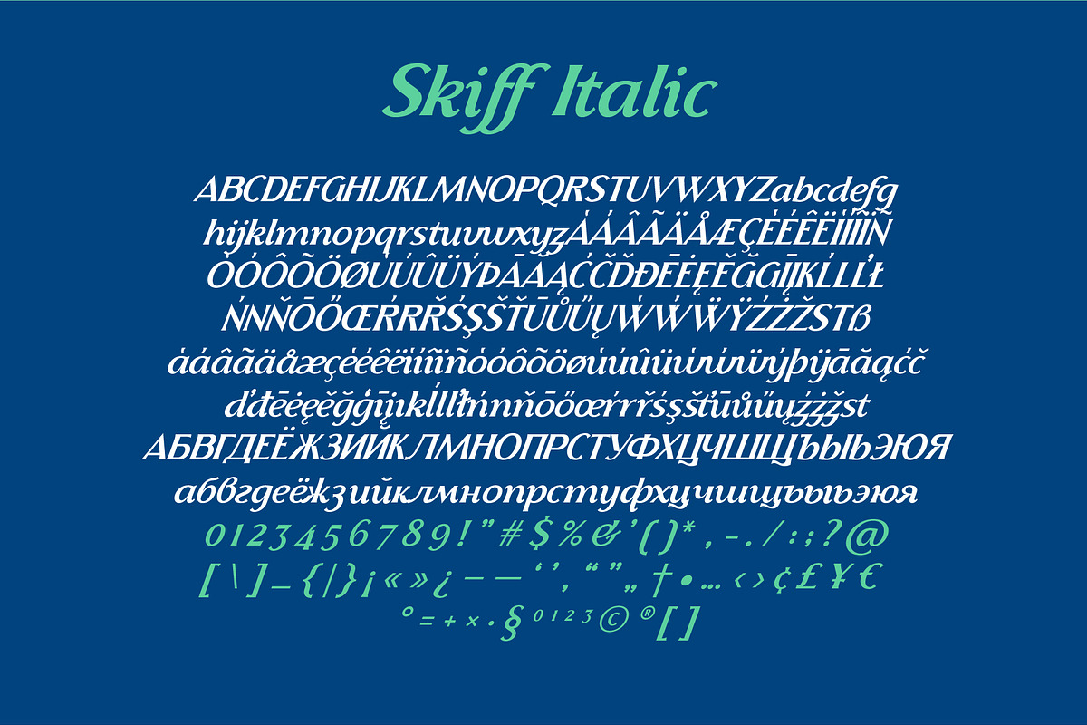 Skiff italic & regular preview 3
