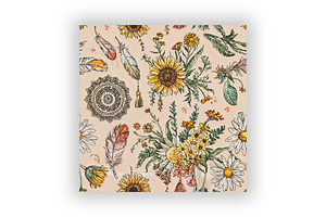 Boho Chic Floral Harmony Pattern