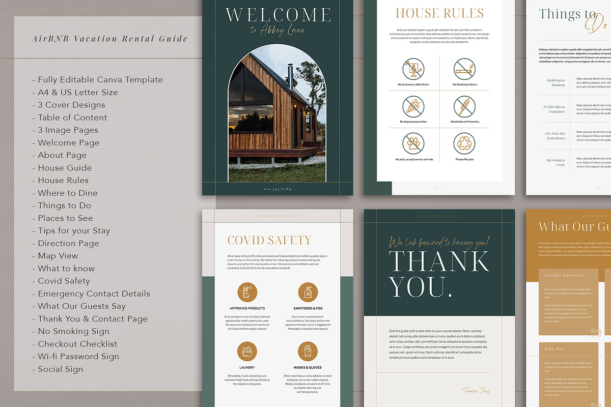 AirBnb Rental Welcome Guide | Canva, a Brochure Template by Marigold Studios (Photo 2 of 8)