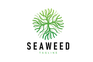 Seaweed Logo Design Underwater Plant, a Branding & Logo Template by Maylianaw28