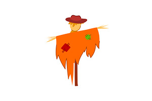 Plaid Scarecrow Cartoon Vector