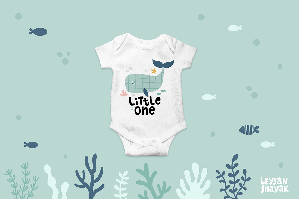 Under the sea cute clipart for kids, an Animal Illustration by Leysan Shayak (Photo 9 of 11)
