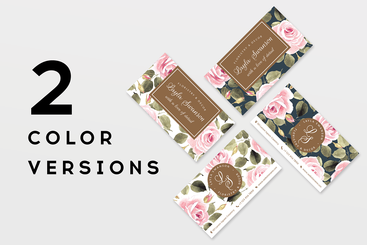 Roses – business card, a Business Card Template by Helen Halik art (Photo 2 of 5)