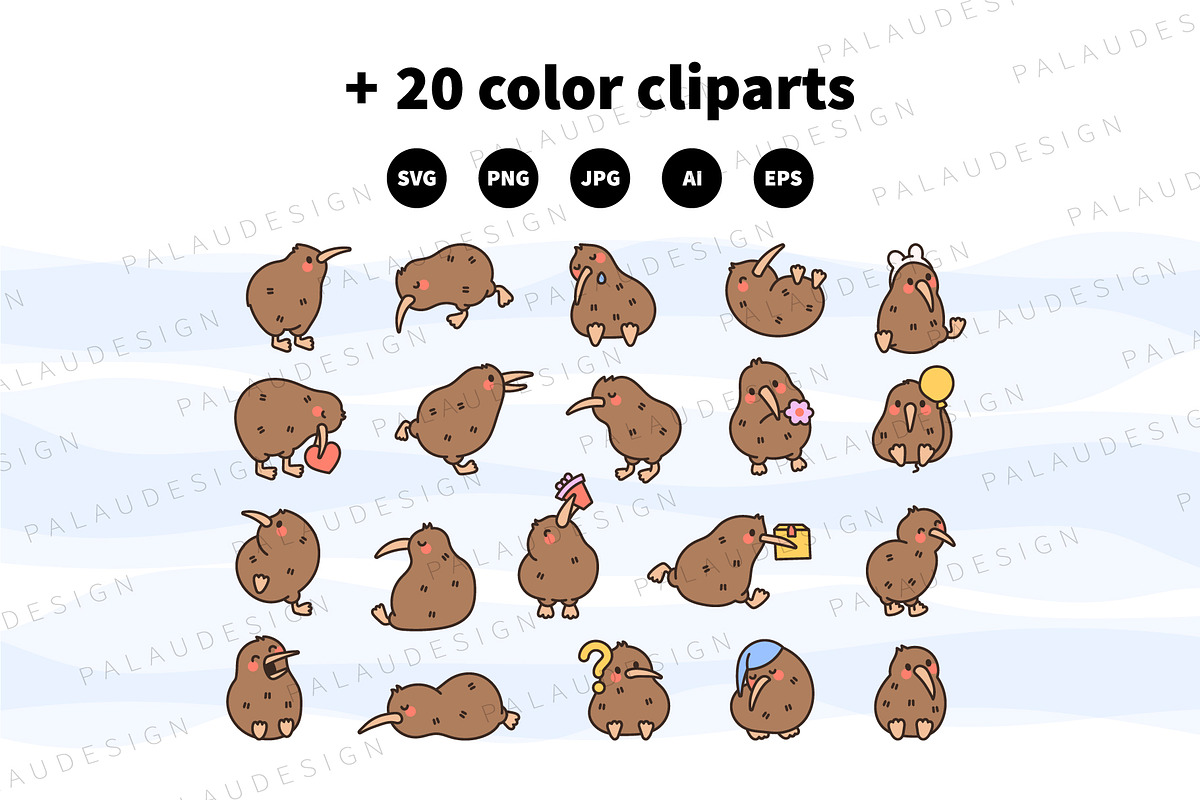 Cute Kawaii Kiwi Bird Character, an Animal Illustration by Palau (Photo 10 of 12)