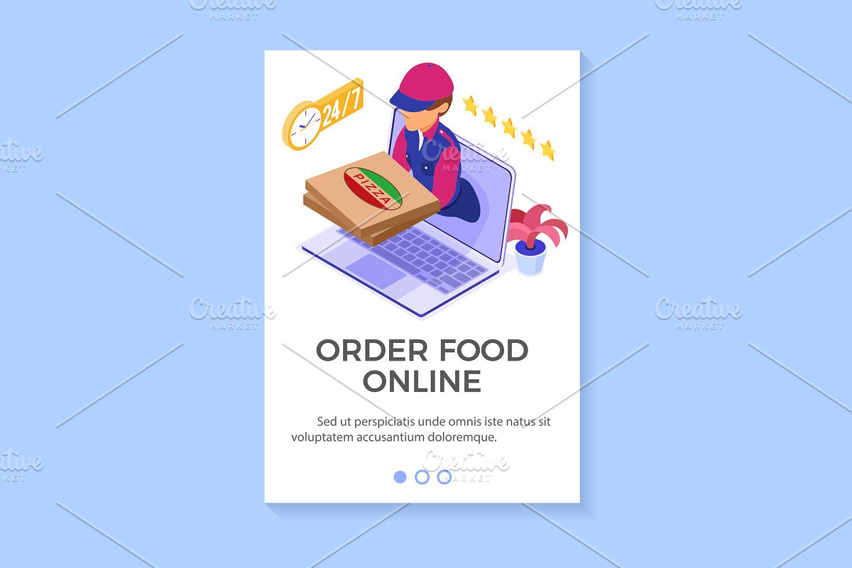 Online food pizza order delivery, a Food Illustration by TAlex (Photo 3 of 4)