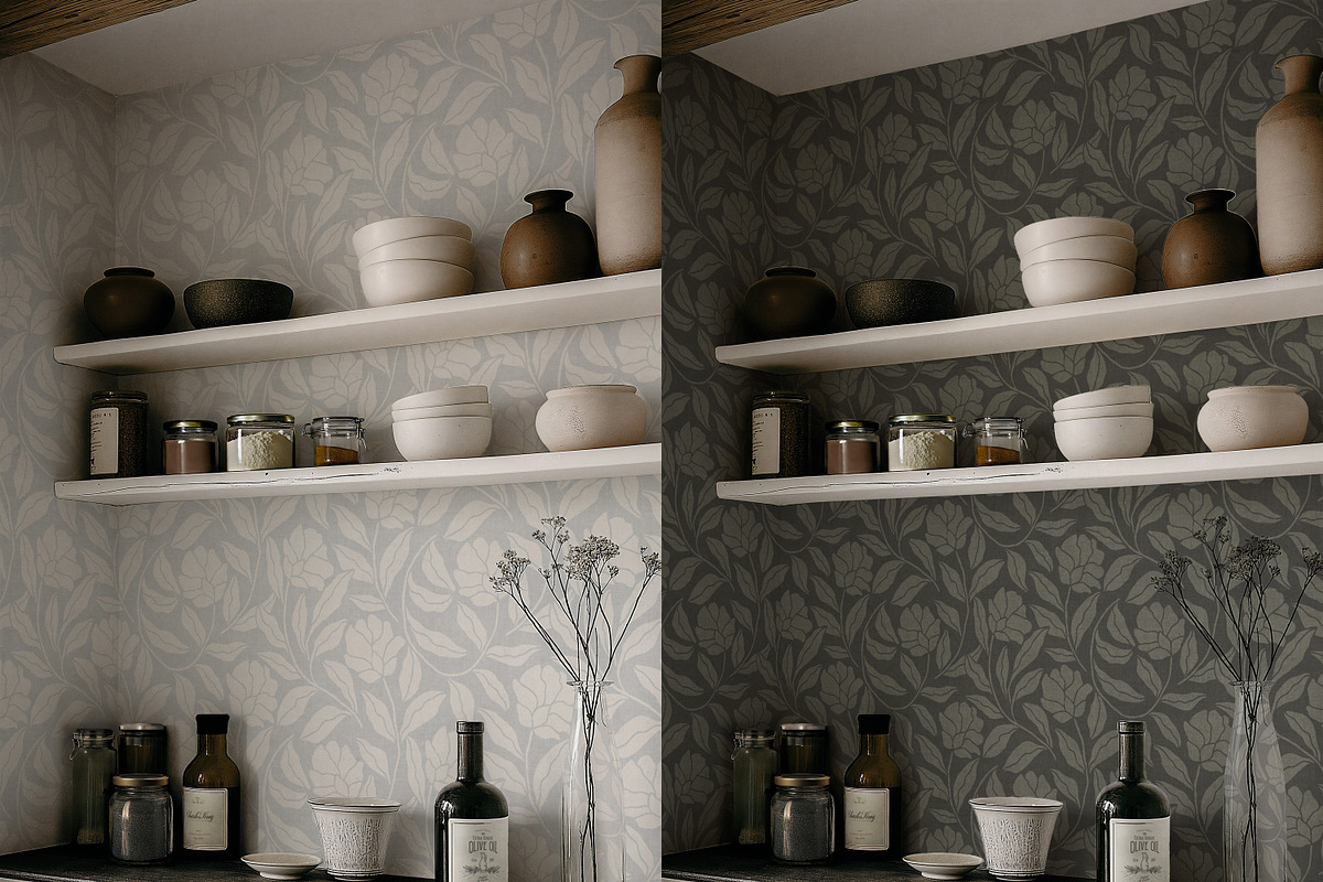 Vintage Farmhouse Wallpaper Mockup, a Household Mockup by LinnestCreative (Photo 3 of 5)