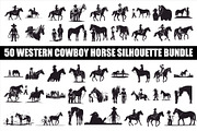 Western Cowboy Horse Silhouette Bund, an Illustration by Designs_River (Thumbnail 1 of 51)