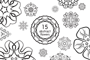 Abstract flowers, a Brush Add-On by outlinez (Thumbnail 1 of 4)