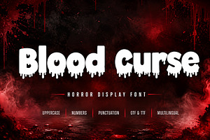 Blood Curse, a Slab Serif Font by Wow Magic