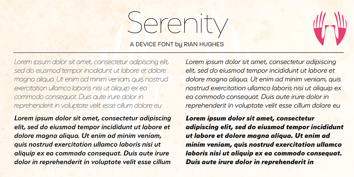 Serenity, a Sans Serif Font by Device (Photo 7 of 9)