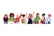 Teacher with kids. Back to school, an Education Illustration by PaperTrident (Thumbnail 3 of 5)