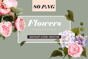 Flowers Scene Creator Mockup Set