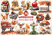 Autumn Nature Walk Clipart, an Illustration by Dream Creation (Thumbnail 1 of 4)
