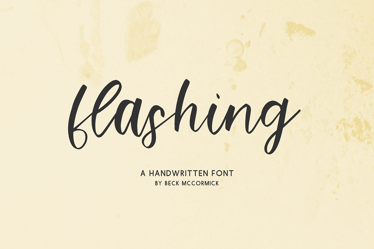 Flashing Script, a Handwritten Font by Beck McCormick (Photo 1 of 10)