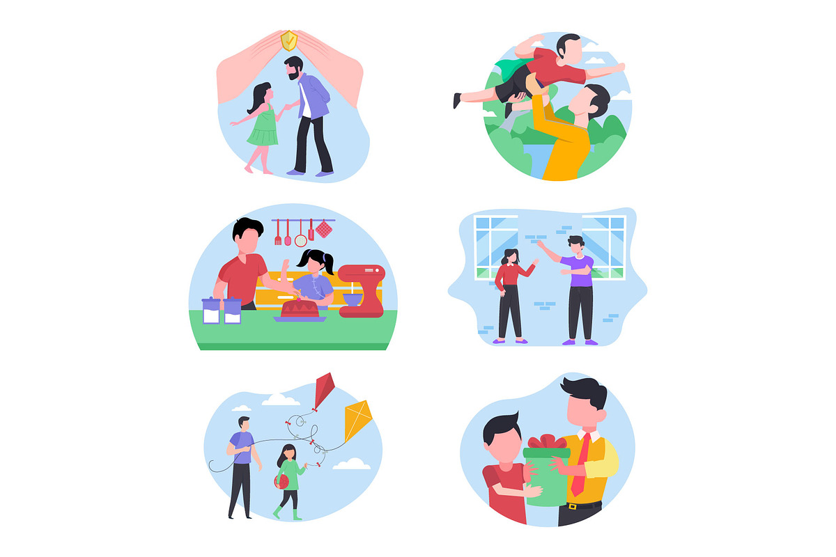 Father’s Day Vector Illustration, an Illustration by Vector Portal (Photo 5 of 7)