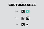 11 Square Social Media Icons Custom, an Outline Icon by Em & Dash (Thumbnail 2 of 3)