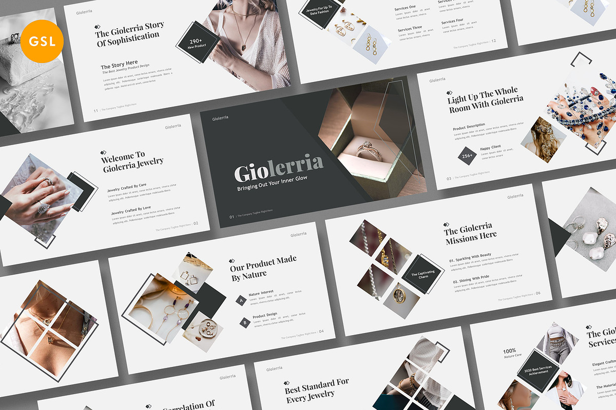 Giolleria - Jewelry Google Slides, a Presentation Template by kerismaker (Photo 1 of 5)