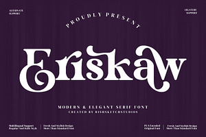 Eriskaw Serif Fonts