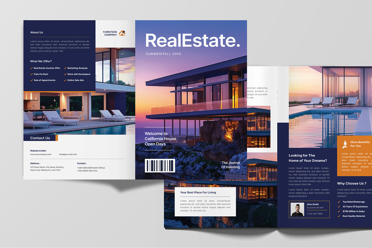 Real Estate Property Bifold Brochure, a Brochure Template by MMPixelCraft (Photo 4 of 4)