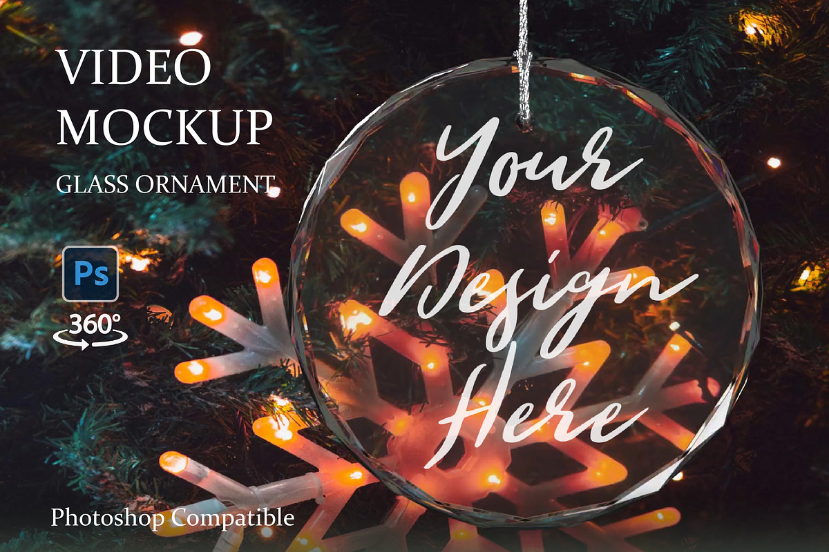 Glass Ornament Mockup Video, a Cups & Container Mockup by MockupsBox (Photo 1 of 5)