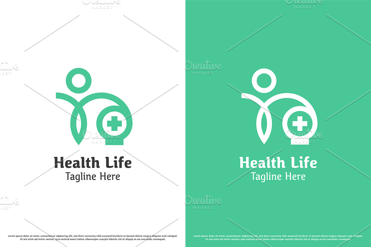 Healthy person logo design template