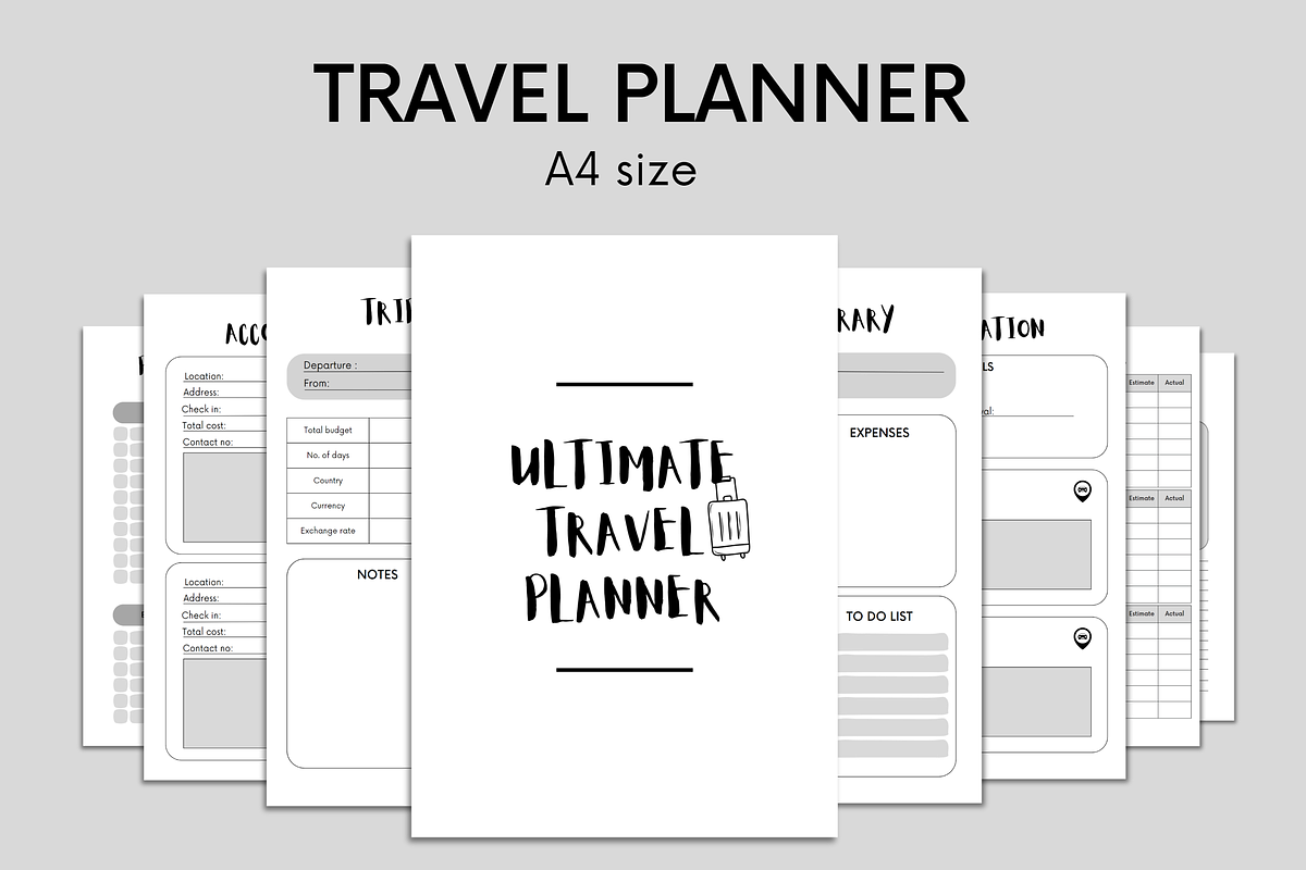 Travel Planner, a Stationery Template by Simple Projects (Photo 1 of 3)