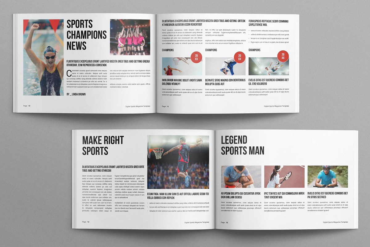 Digital Sports Magazine Landscape, a Magazine Template by E-Type (Photo 5 of 7)