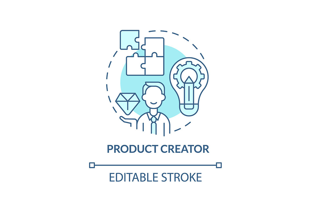 Product creator turquoise concept, an Icon by IMG Visuals