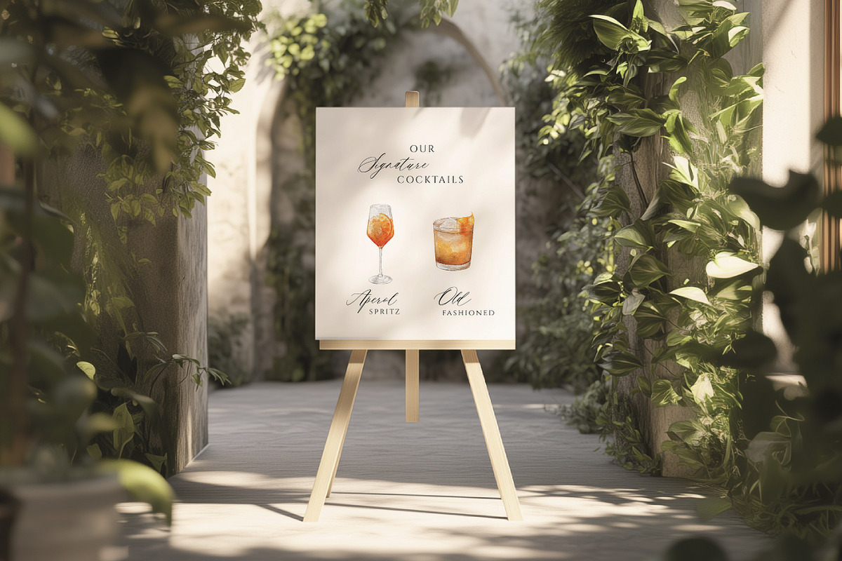 Watercolor Style Cocktails Set, a Food Illustration by White Letters (Photo 5 of 6)