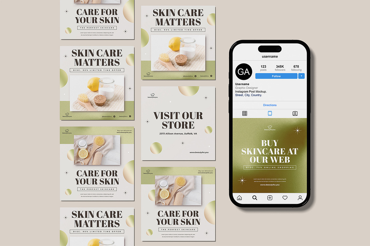 Instagram Post Mockup Bundles, an iPhone Mockup by Graphic Aesthetic (Photo 20 of 25)